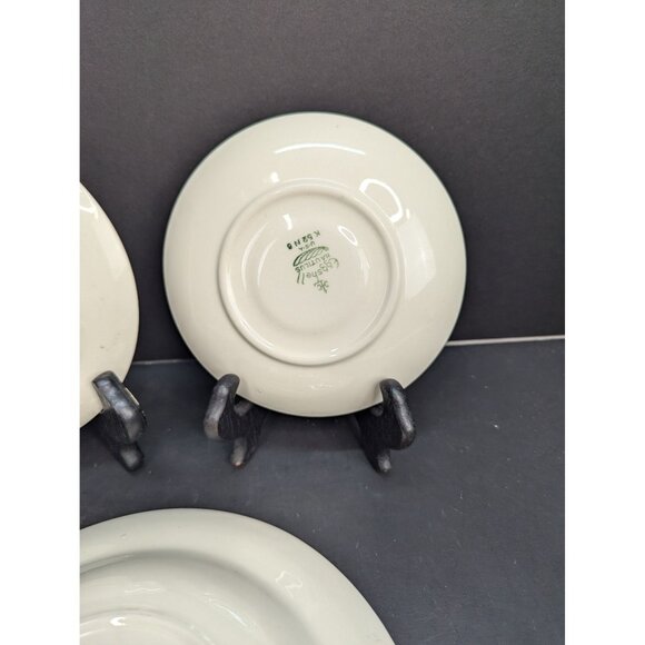 Vntg Homer Laughlin Eggshell Nautilus White Rose 1 Saucer 1 Bread Plate 1 Bowl - Picture 7 of 10